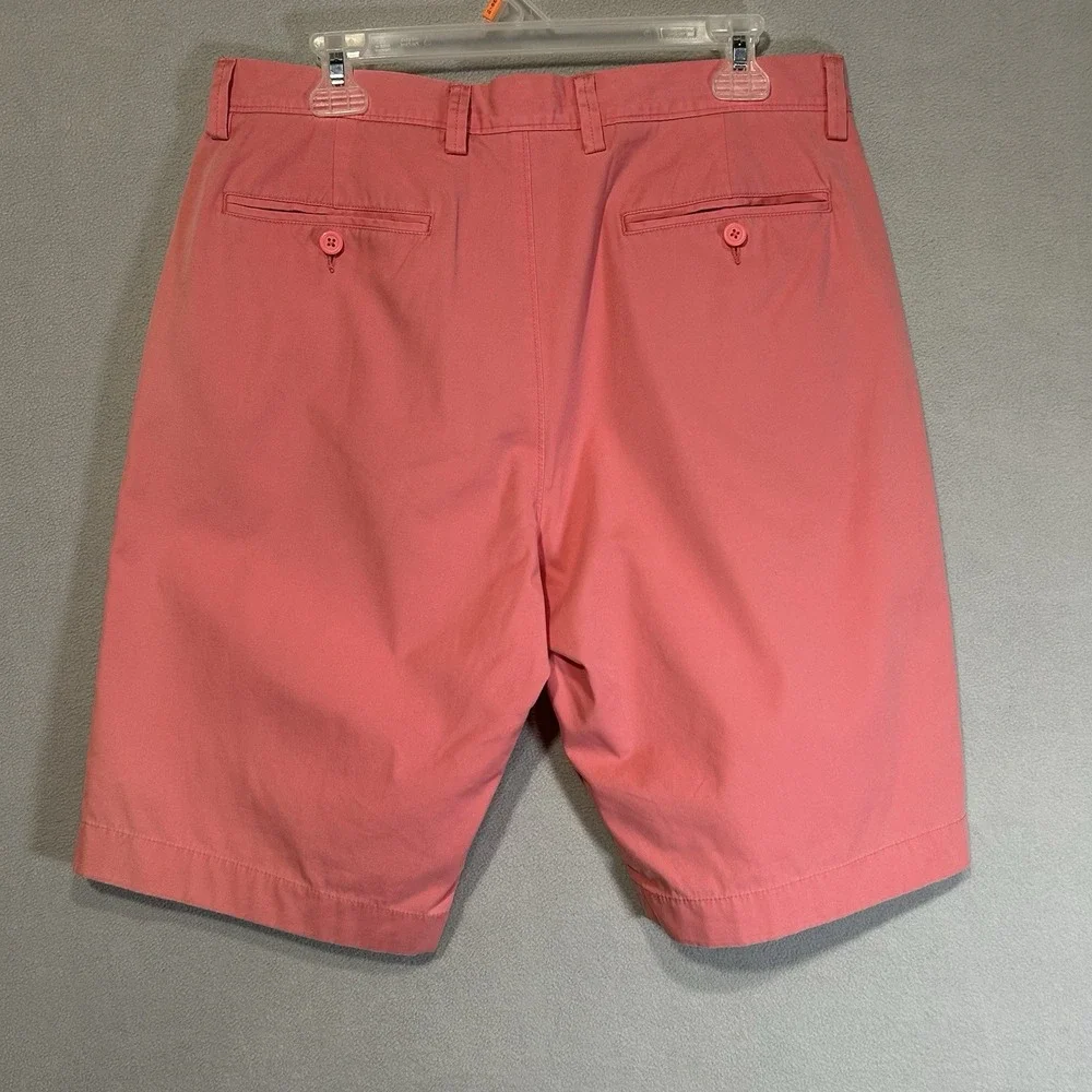 J. Crew Chino Shorts Mens 34 Coral Orange Cotton Outdoor Preppy Golf Tag Size 32